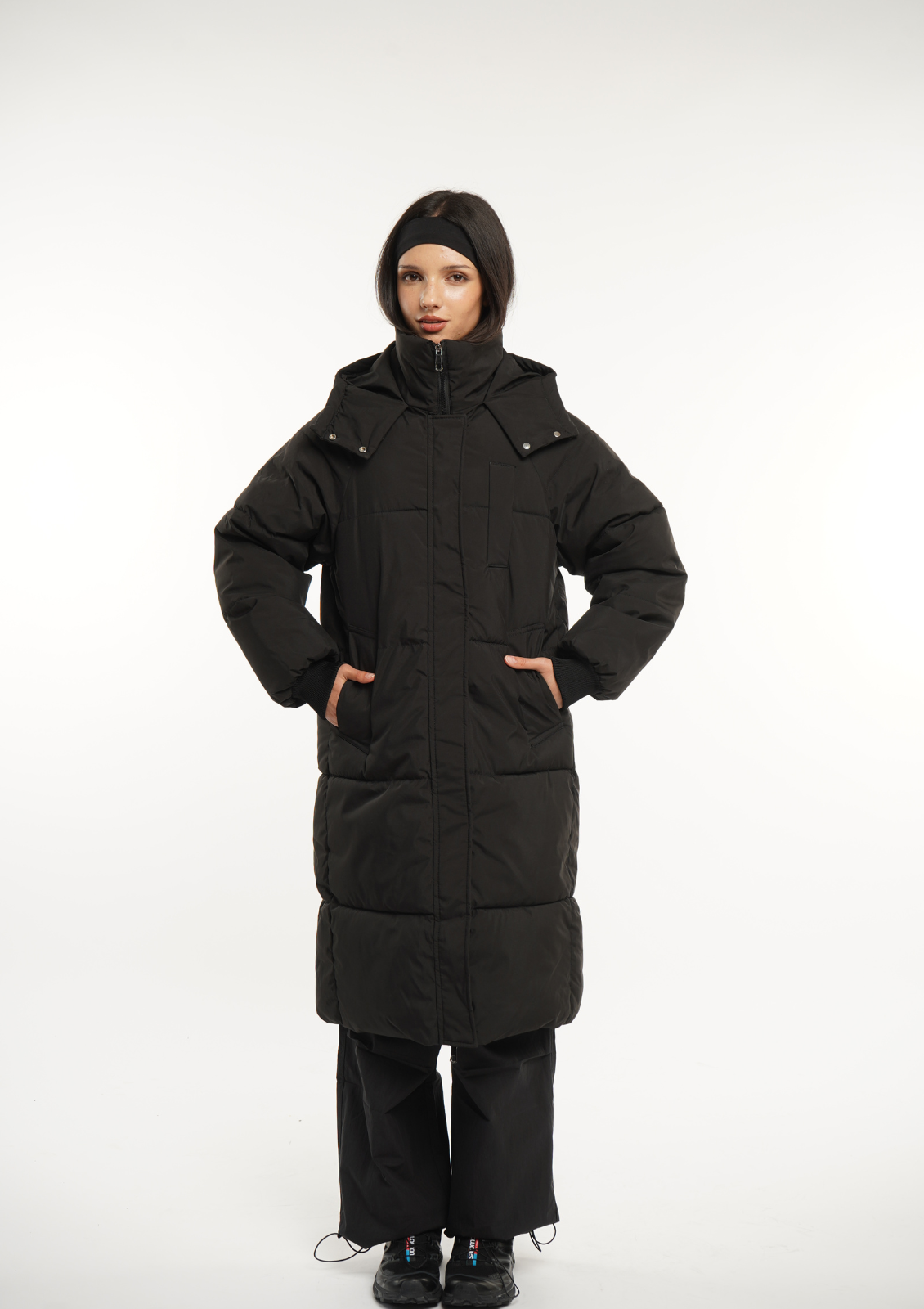LUNA | GIACCA PUFFER LUNGA CON CAPPUCCIO