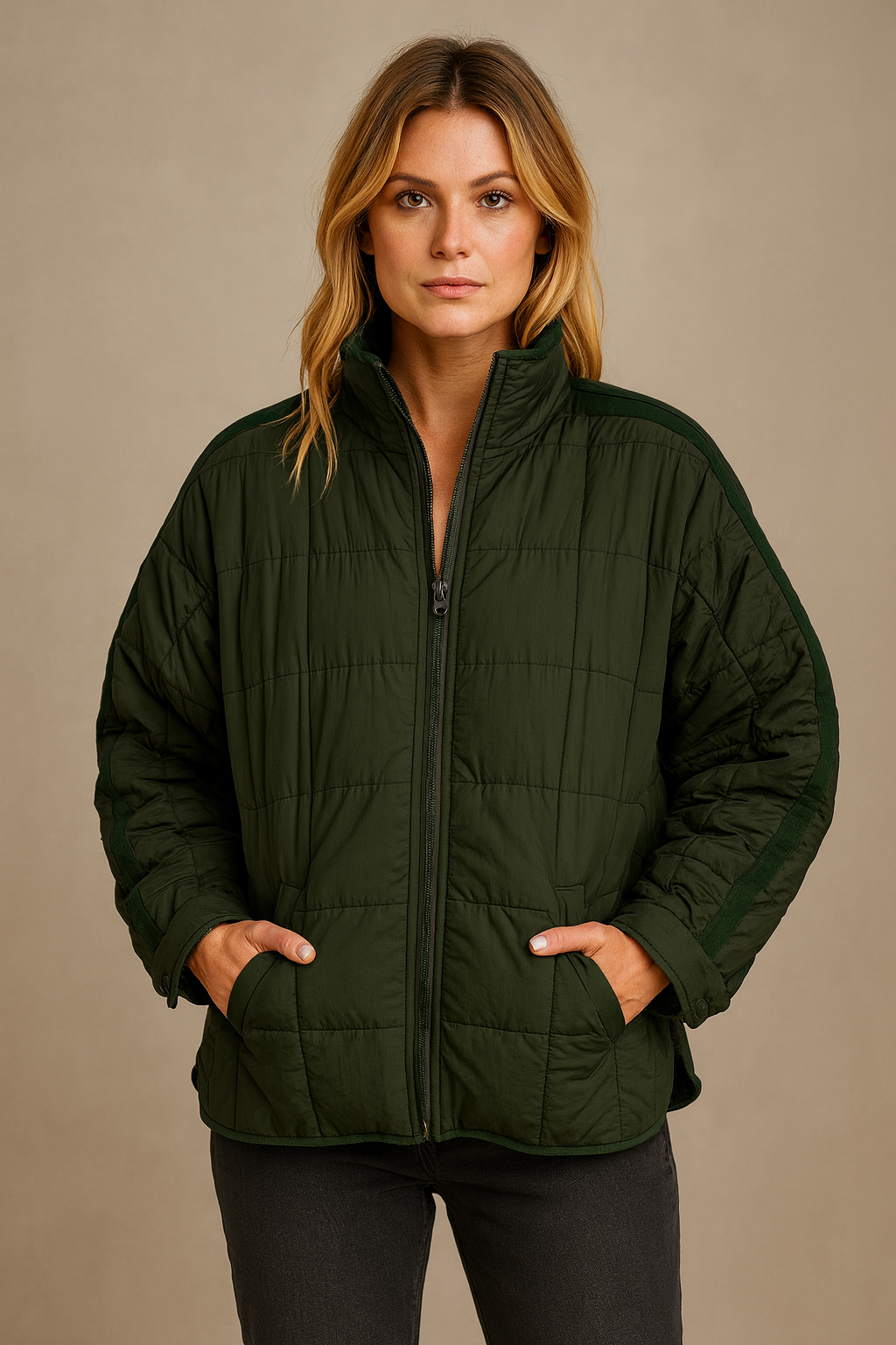 APRILE – GIACCA PUFFER LEGGERA E COMPATTA CON ZIP