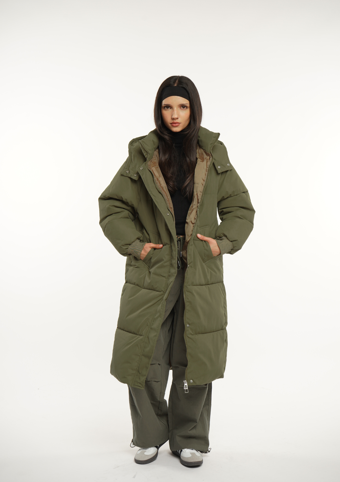 LUNA | GIACCA PUFFER LUNGA CON CAPPUCCIO