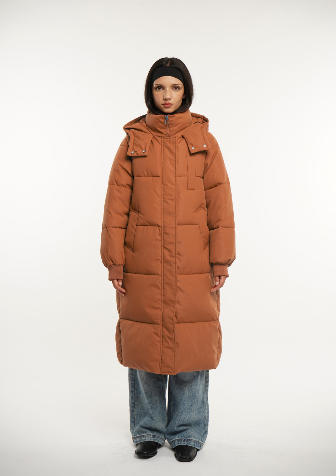 LUNA | GIACCA PUFFER LUNGA CON CAPPUCCIO