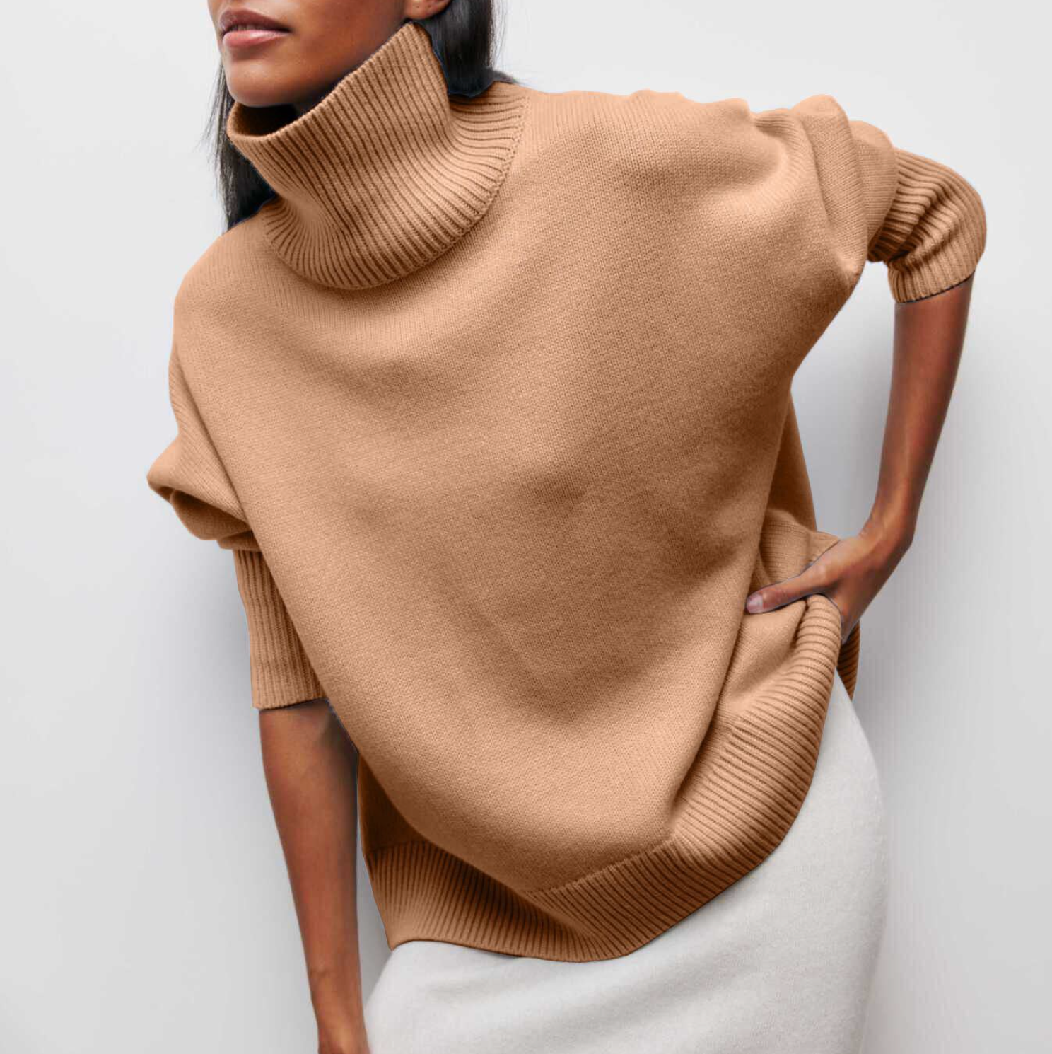 Amelia | Maglione elegante in maglia con collo alto