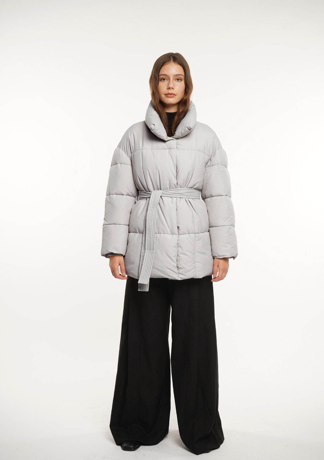 NOVA | GIACCA PUFFER CORTA CON CINTURA