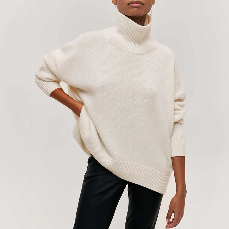 Amelia | Maglione elegante in maglia con collo alto