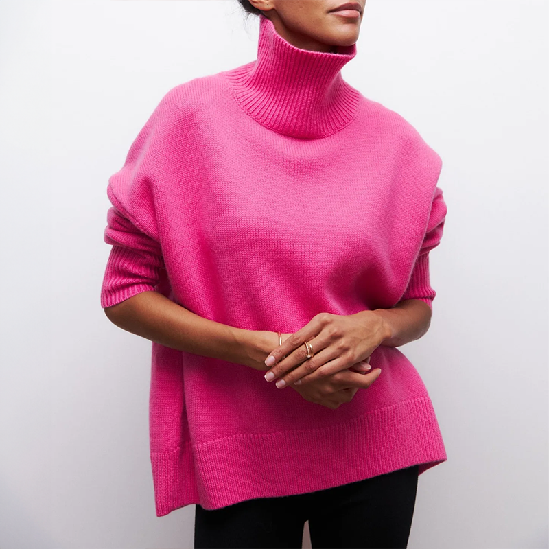 Amelia | Maglione elegante in maglia con collo alto
