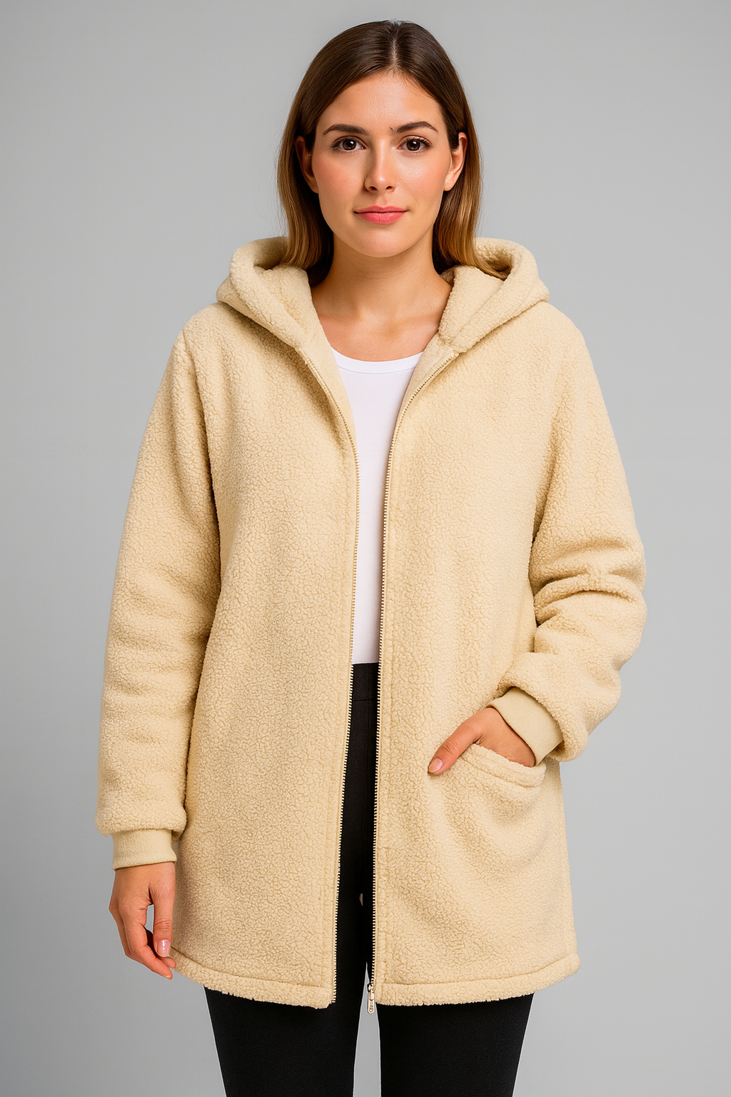 JANE - MANTEAU TEDDY CONFORTABLE