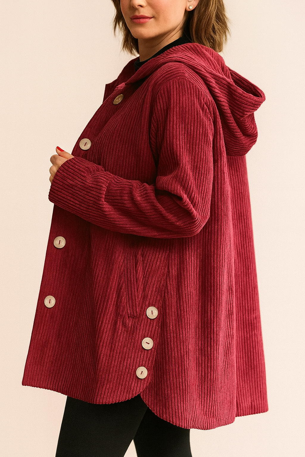 INDIE - GIACCA CON CAPPUCCIO IN CORDUROY