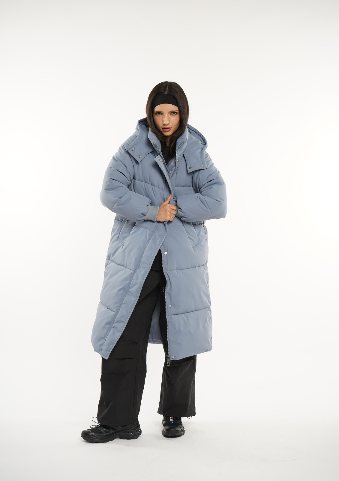 LUNA | GIACCA PUFFER LUNGA CON CAPPUCCIO