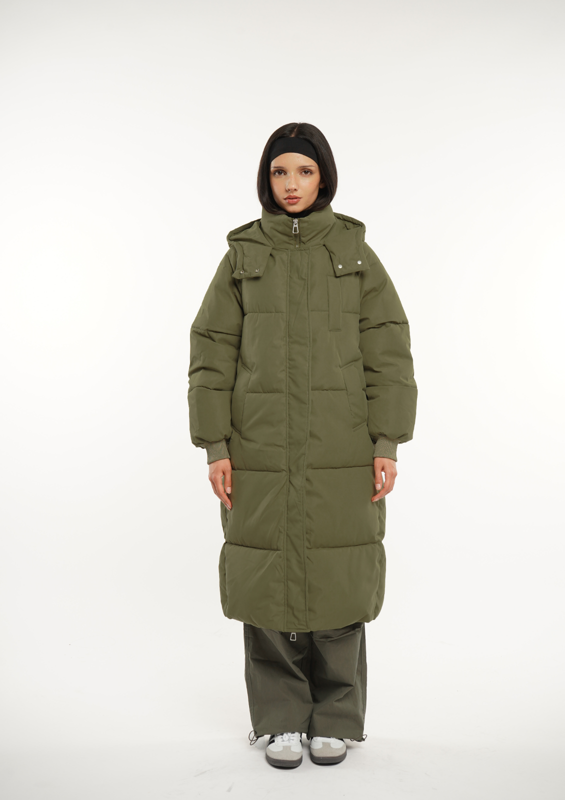 LUNA | GIACCA PUFFER LUNGA CON CAPPUCCIO