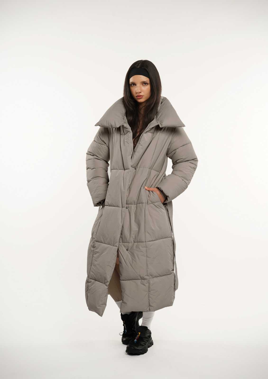BLAIRE | GIACCA PUFFER CON BOTTONI A BULLET EXTRA LUNGA