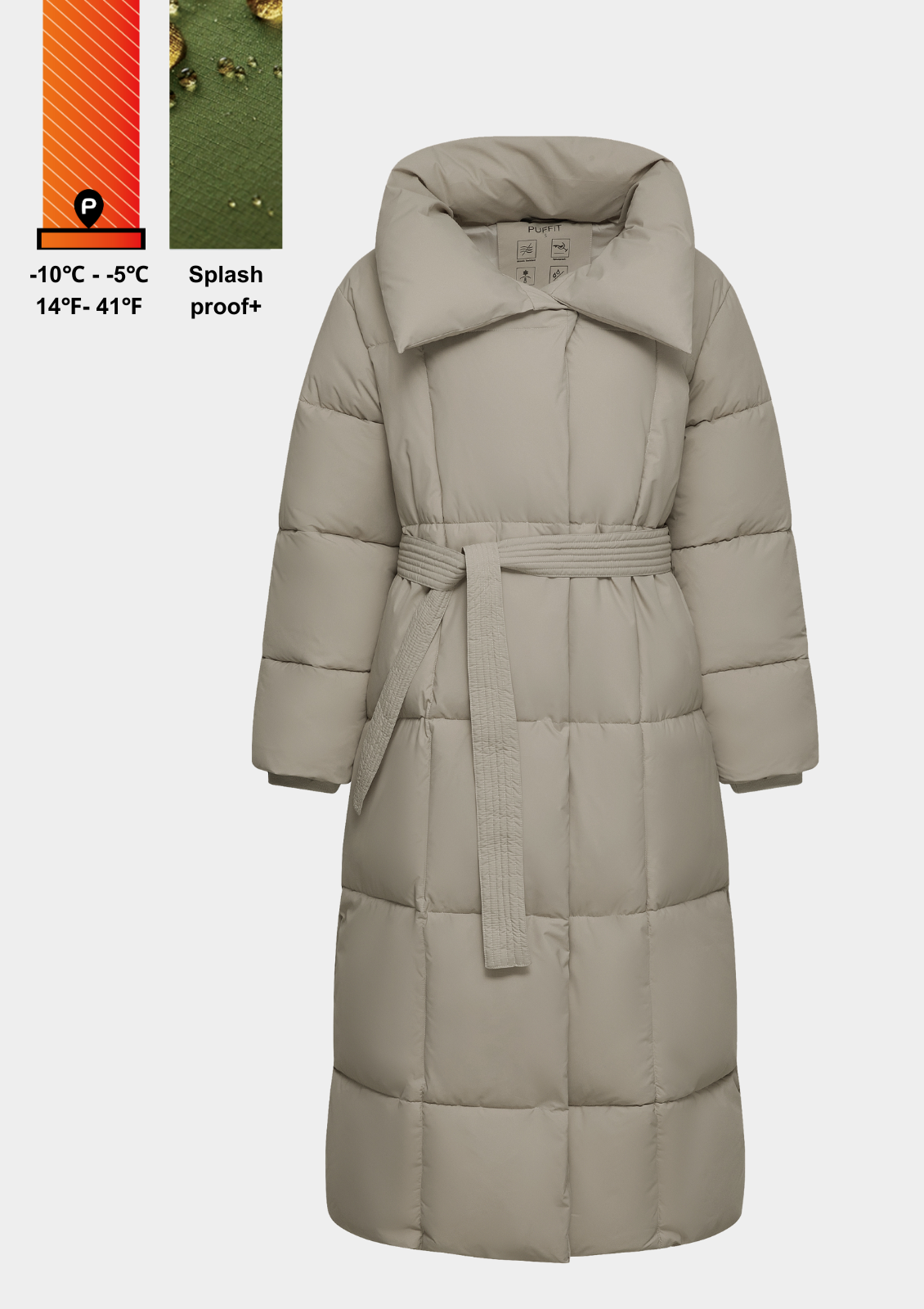 BLAIRE | GIACCA PUFFER CON BOTTONI A BULLET EXTRA LUNGA