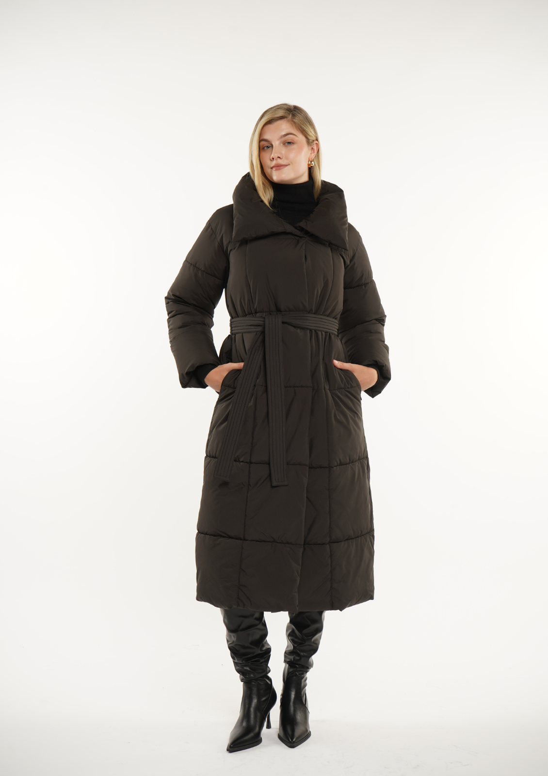 BLAIRE | GIACCA PUFFER CON BOTTONI A BULLET EXTRA LUNGA
