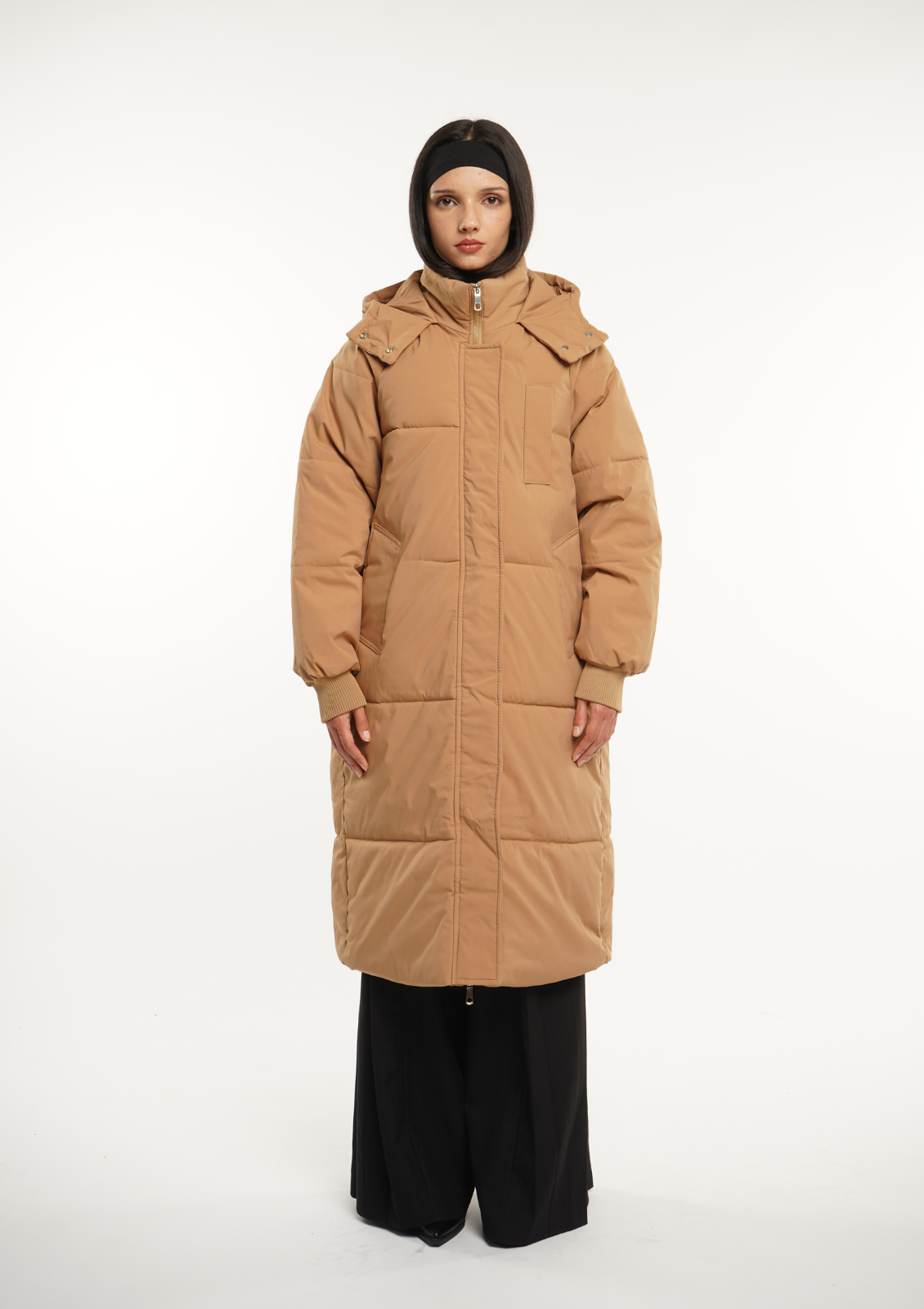 LUNA | GIACCA PUFFER LUNGA CON CAPPUCCIO