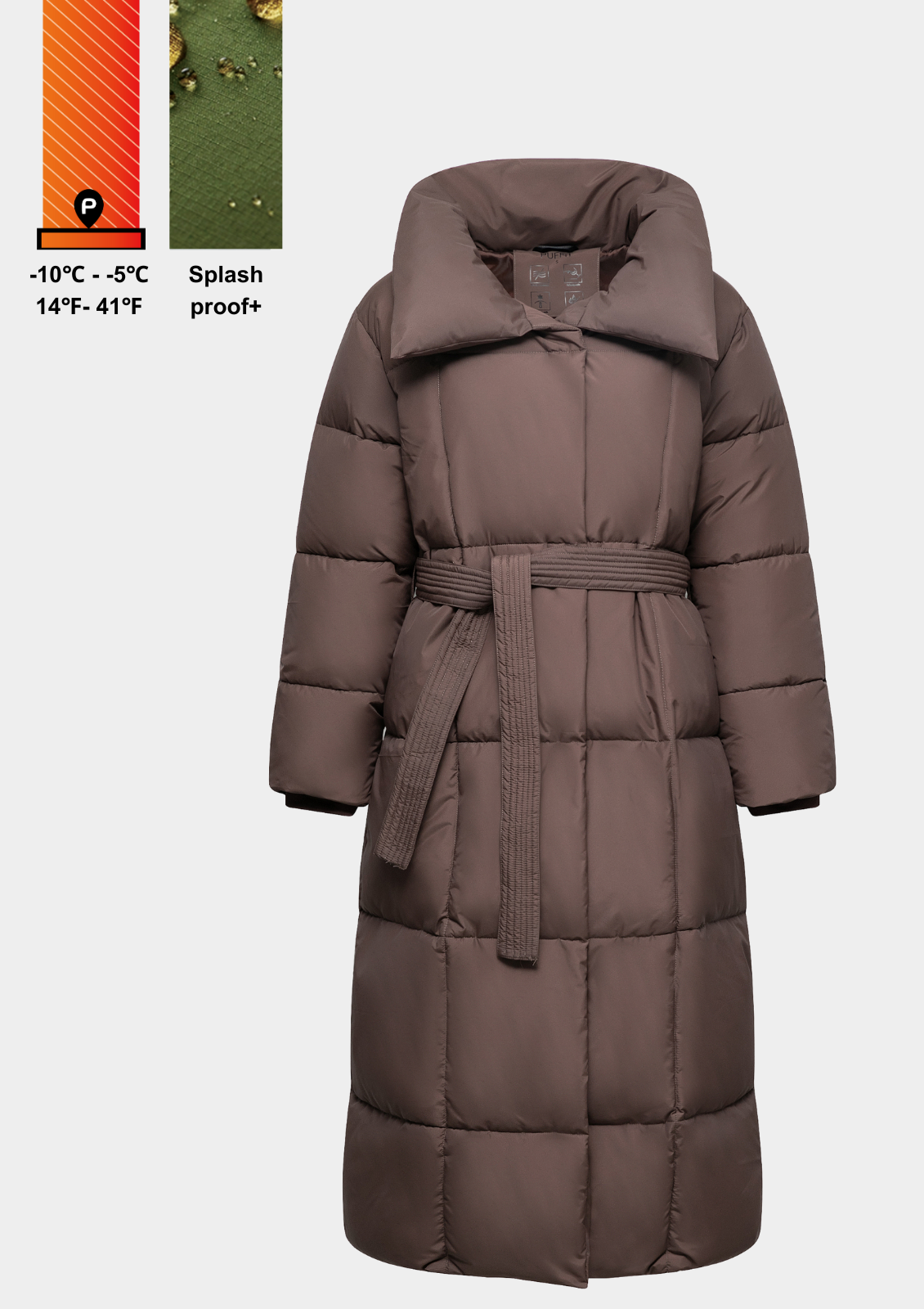 BLAIRE | GIACCA PUFFER CON BOTTONI A BULLET EXTRA LUNGA