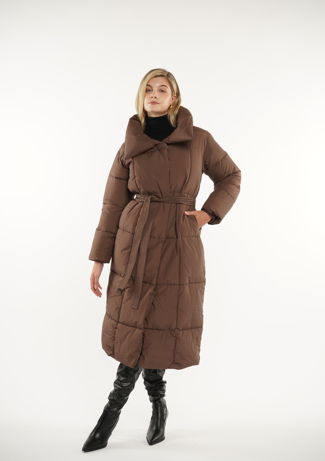 BLAIRE | GIACCA PUFFER CON BOTTONI A BULLET EXTRA LUNGA