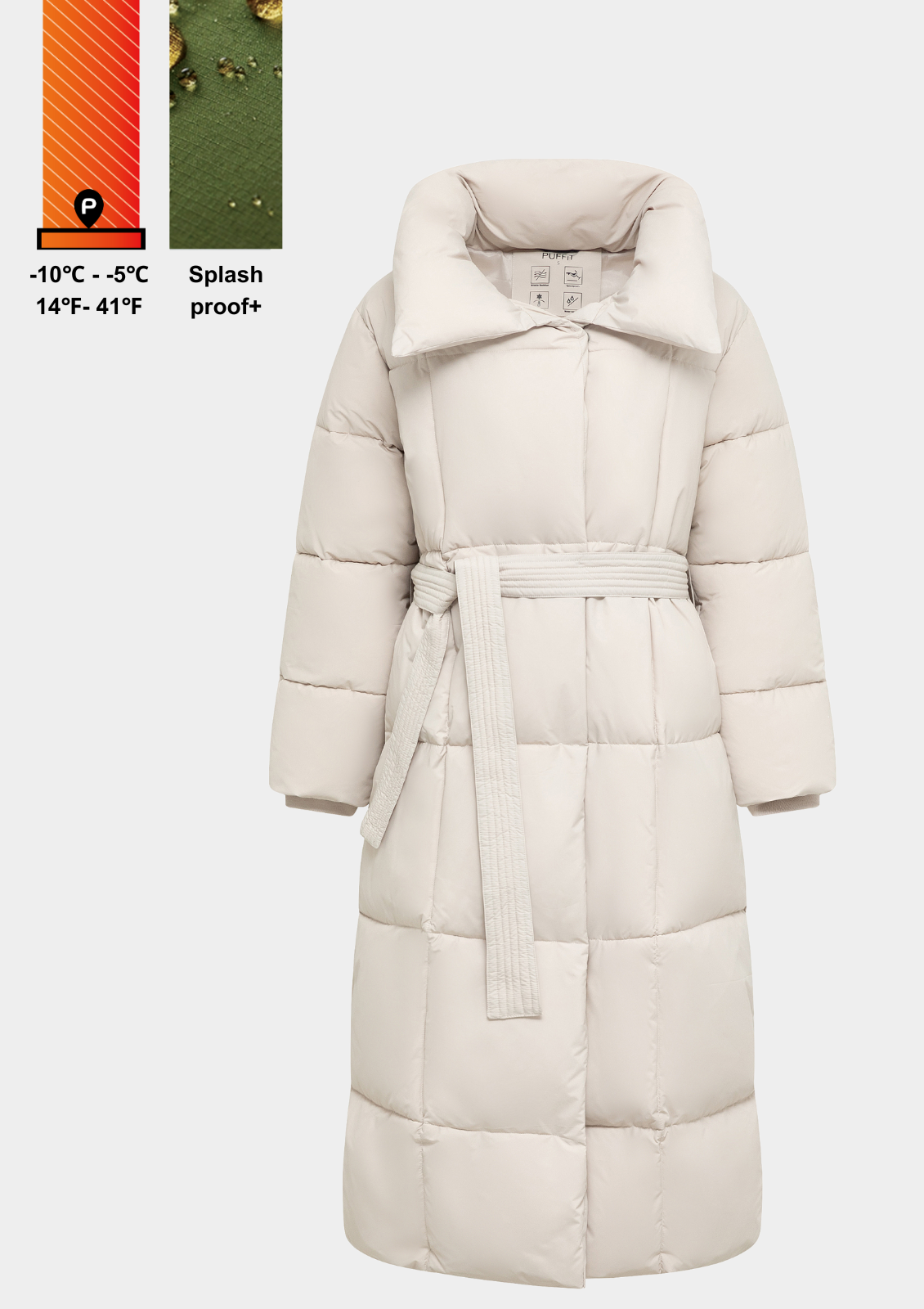 BLAIRE | GIACCA PUFFER CON BOTTONI A BULLET EXTRA LUNGA