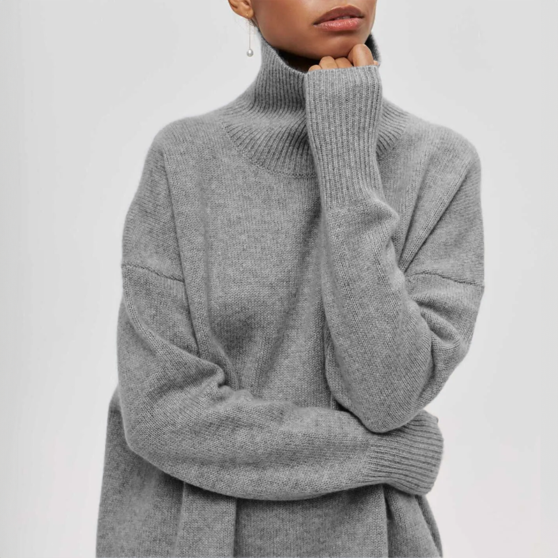 Amelia | Maglione elegante in maglia con collo alto